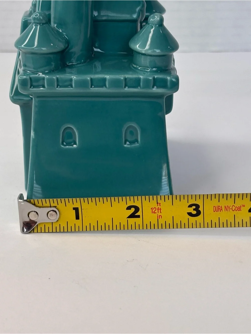 Disney Parks Fantasyland Castle Teal Blue Ceramic Figure Cake Topper Decoration